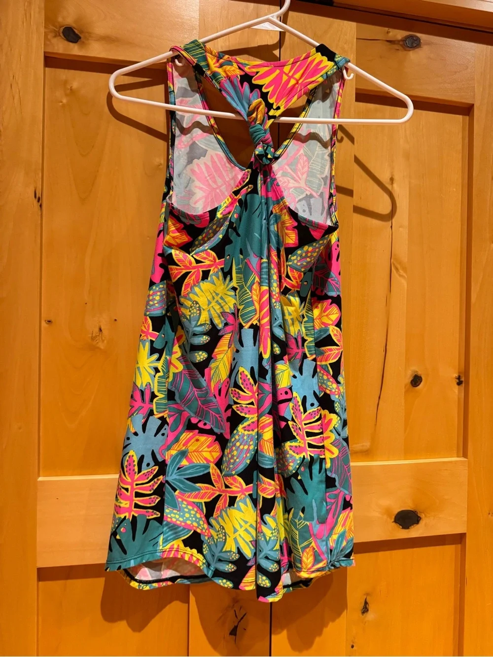 Cat & Jack Girls' Tropical Leaf Print Tank Swim Cover-Up